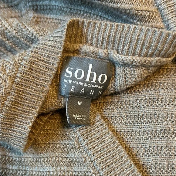 Soho Apparel Ribbed Knit Sweater - Tan - Picture 5 of 5